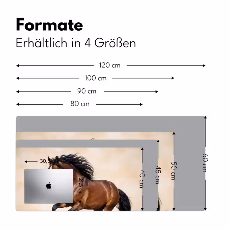 Paard - Galop - Energie Muismat XXL klein -ysfeer5_duits