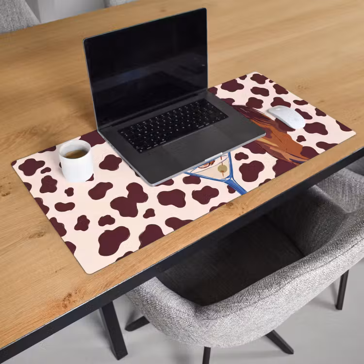 Schreibtischunterlage - Pferd – Martini – Tiere – Abstrakt – Braun - Paard - Martini - Dieren - Abstract - Bruin Muismat XXL klein