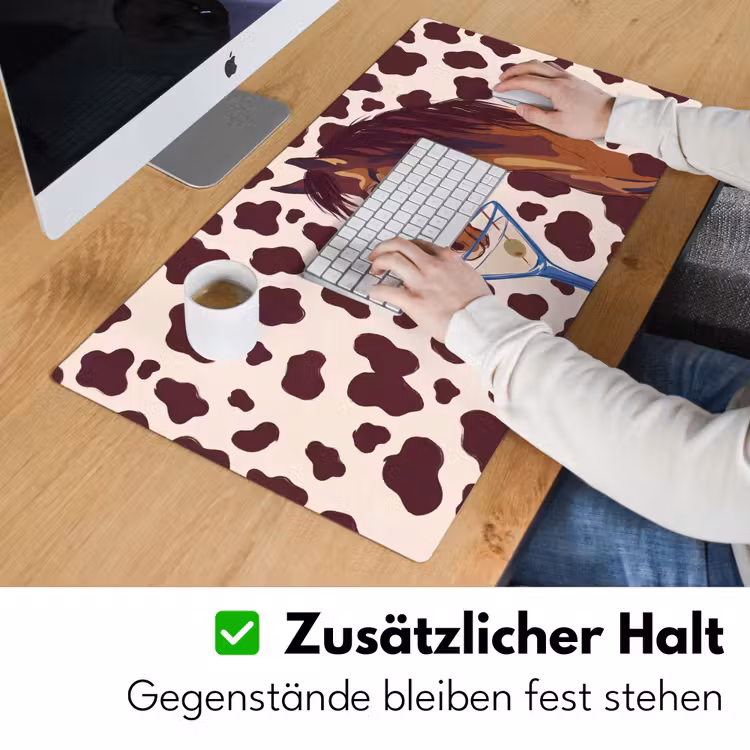 Schreibtischunterlage - Pferd – Martini – Tiere – Abstrakt – Braun - Paard - Martini - Dieren - Abstract - Bruin Muismat XXL klein
