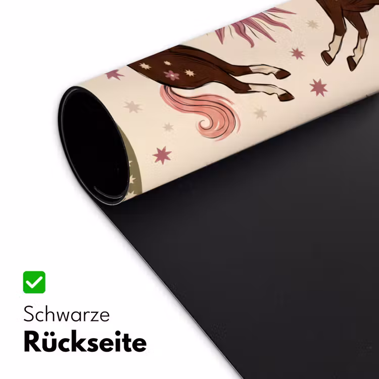 Schreibtischunterlage - Pferd – Sonne – Mystik – Illustration – Rosa - Paard - Zon - Mystiek - Illustratie - Roze Muismat XXL klein