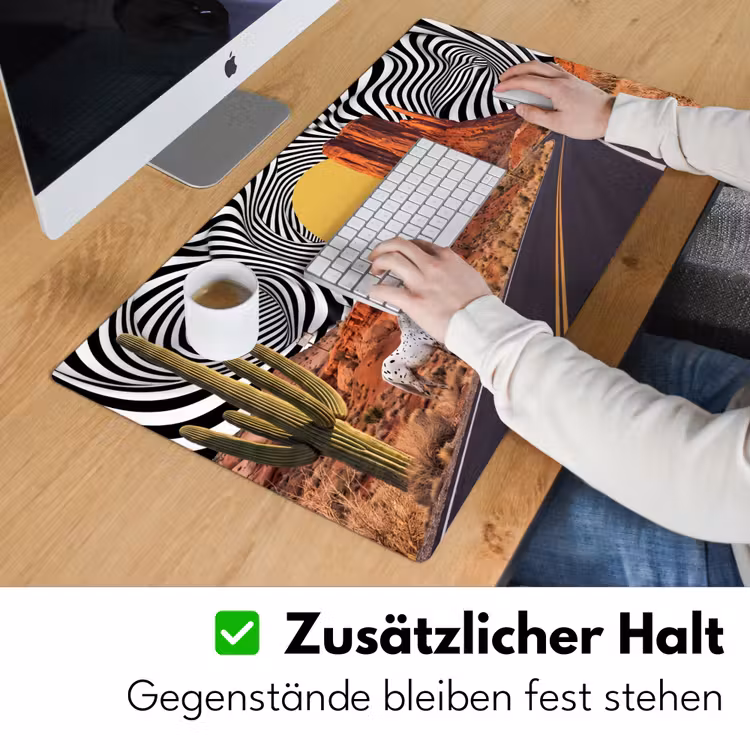 Schreibtischunterlage - Pferd – Wüste – Natur - Paard - Woestijn - Natuur Muismat XXL klein