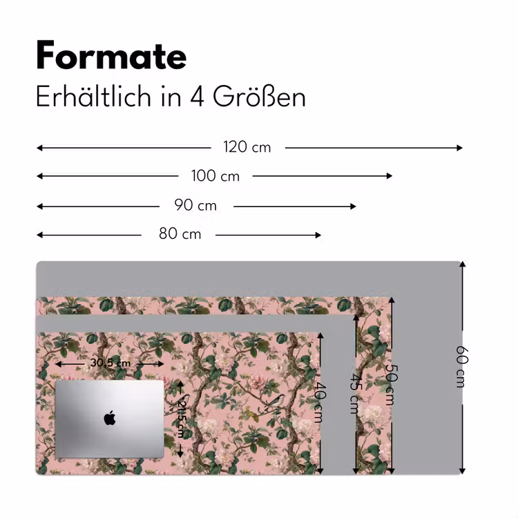 Pioenrozen - Botanisch - Vogel Muismat XXL klein 681 -ysfeer5_duits