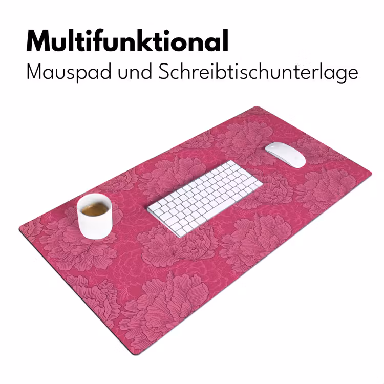 Pioenrozen - Energiek - Roze Muismat XXL klein 681 -ysfeer4_duits