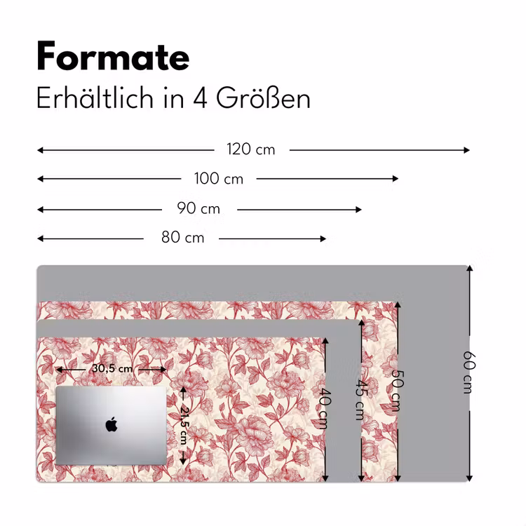 Pioenrozen - Modern - Rood Muismat XXL klein 681 -ysfeer5_duits
