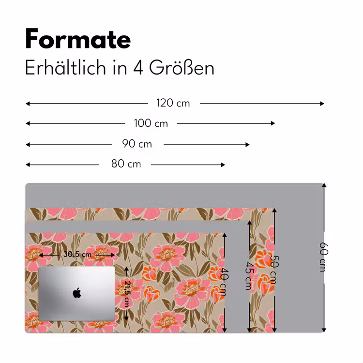 Pioenrozen - Patroon - Roze Muismat XXL klein 681 -ysfeer5_duits