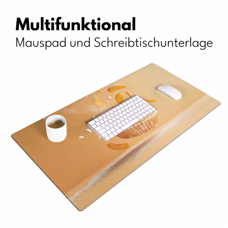 Peach - Eten - Taart - Oranje Muismat XXL klein -ysfeer4_duits
