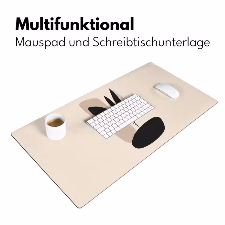 Plant - Beige - Japandi Muismat XXL klein -ysfeer4_duits