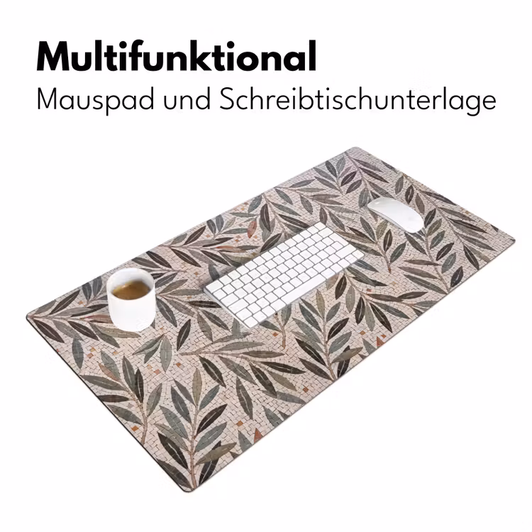 Plant - Blad - Mozaïek - Groen Muismat XXL klein -ysfeer4_duits