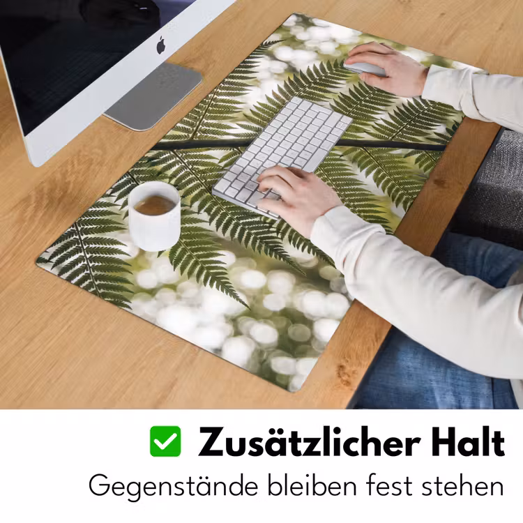 Plant - Blad - Natuur - Groen - Detail Muismat XXL klein -ysfeer3_duits