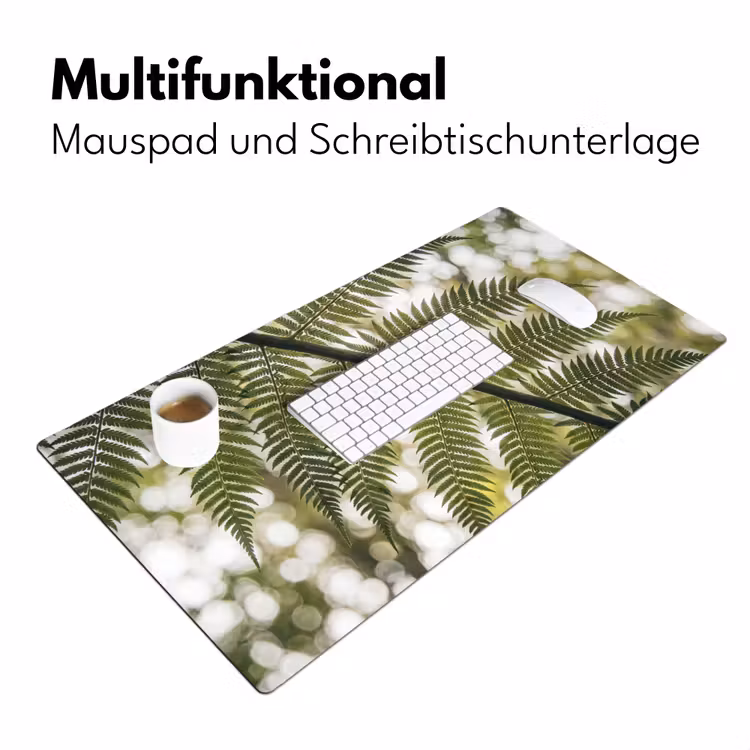 Plant - Blad - Natuur - Groen - Detail Muismat XXL klein -ysfeer4_duits