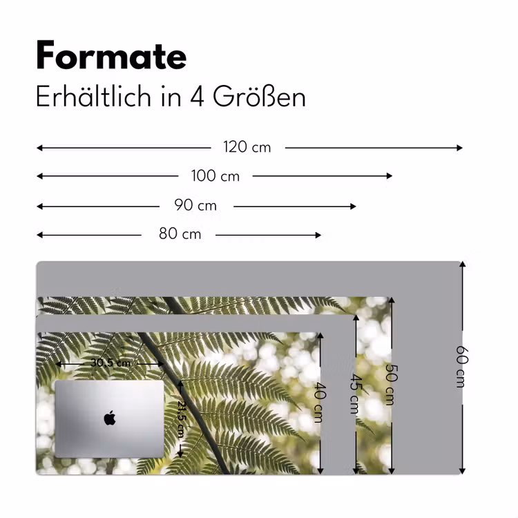 Plant - Blad - Natuur - Groen - Detail Muismat XXL klein -ysfeer5_duits