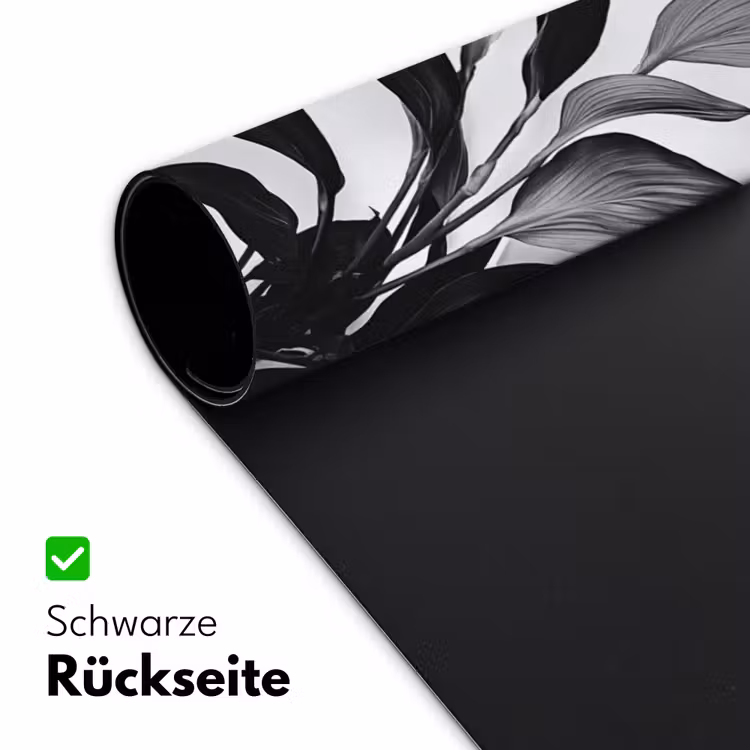 Plant - Bladeren - Minimalistisch - Zwart Muismat XXL klein -ysfeer2_duits