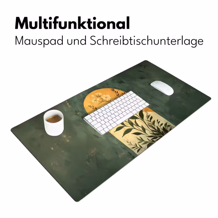 Plant - Bloemen - Wit Muismat XXL klein -ysfeer4_duits