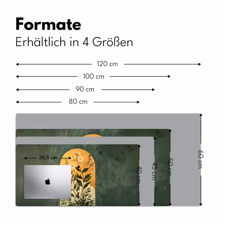 Plant - Bloemen - Wit Muismat XXL klein -ysfeer5_duits