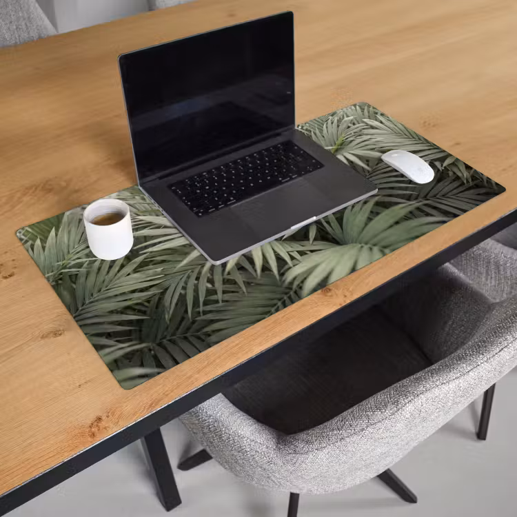 Plant - Palmbladeren - Natuur - Groen Muismat XXL klein -sfeer1