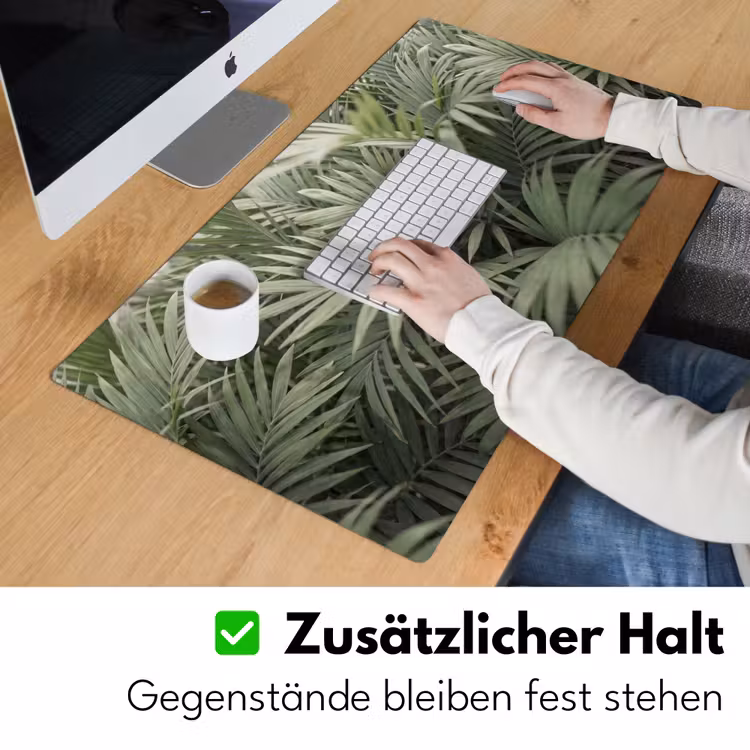 Plant - Palmbladeren - Natuur - Groen Muismat XXL klein -ysfeer3_duits