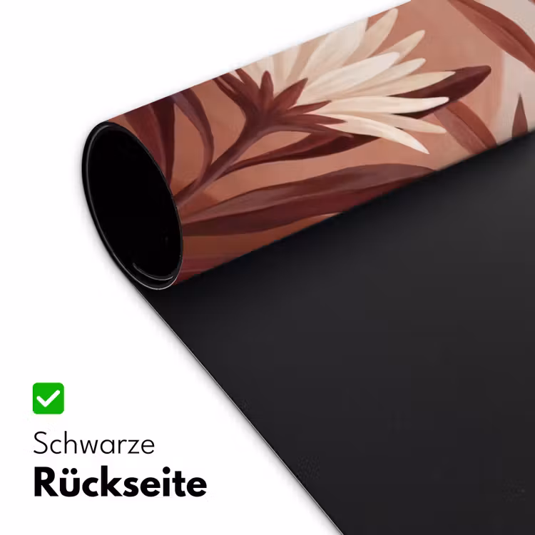 Planten - Bladeren - Botanisch - Modern - Bruin Muismat XXL klein -ysfeer2_duits