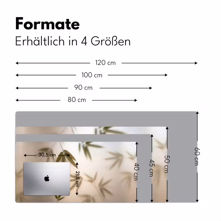 Planten - Bladeren - Natuur - Groen Muismat XXL klein -ysfeer5_duits