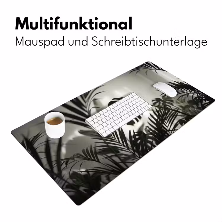 Planten - Bladeren - Natuur - Minimalistisch - Groen Muismat XXL klein -ysfeer4_duits