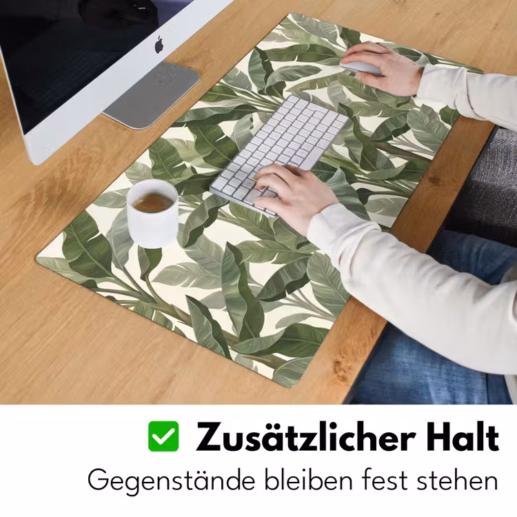Planten - Bladeren - Tropisch - Groen Muismat XXL klein -ysfeer3_duits