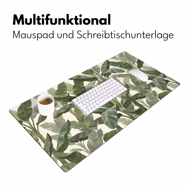 Planten - Bladeren - Tropisch - Groen Muismat XXL klein -ysfeer4_duits
