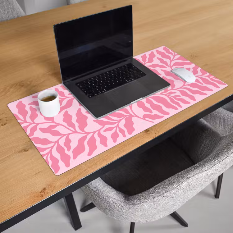 Schreibtischunterlage - Pflanzen – Organisch – Abstrakt – Modern – Rosa - Planten - Organisch - Abstract - Modern - Roze Muismat XXL klein