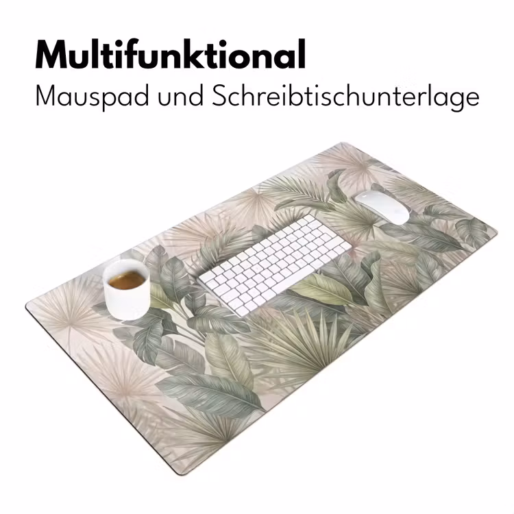 Planten - Tropisch - Bladeren - Groen - Natuur Muismat XXL klein -ysfeer4_duits