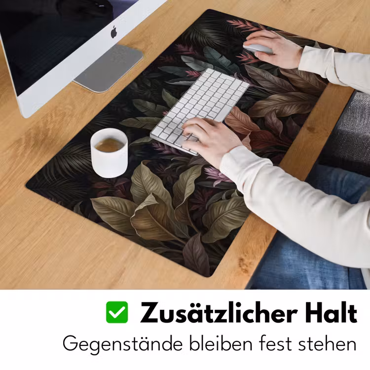 Planten - Tropisch - Jungle - Donker - Natuur Muismat XXL klein -ysfeer3_duits