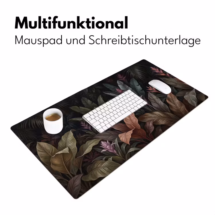 Planten - Tropisch - Jungle - Donker - Natuur Muismat XXL klein -ysfeer4_duits