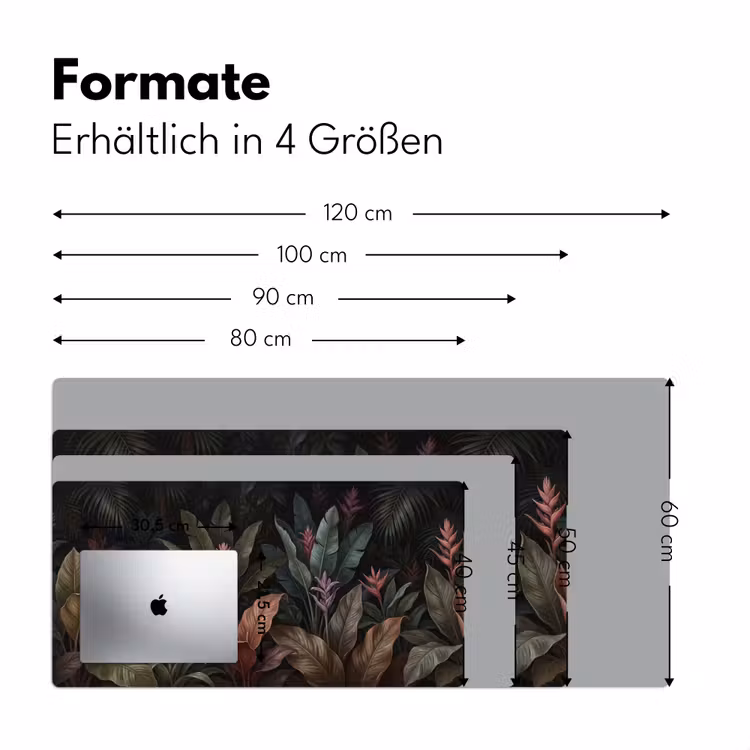 Planten - Tropisch - Jungle - Donker - Natuur Muismat XXL klein -ysfeer5_duits