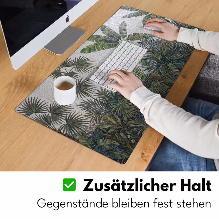 Planten - Tropisch - Mozaïek - Groen - Natuur Muismat XXL klein -ysfeer3_duits