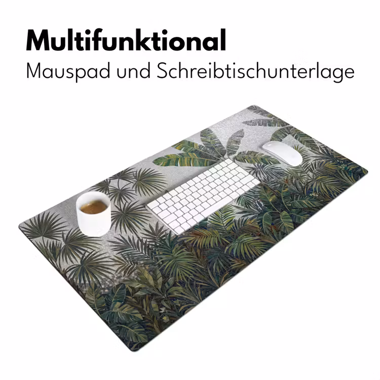 Planten - Tropisch - Mozaïek - Groen - Natuur Muismat XXL klein -ysfeer4_duits