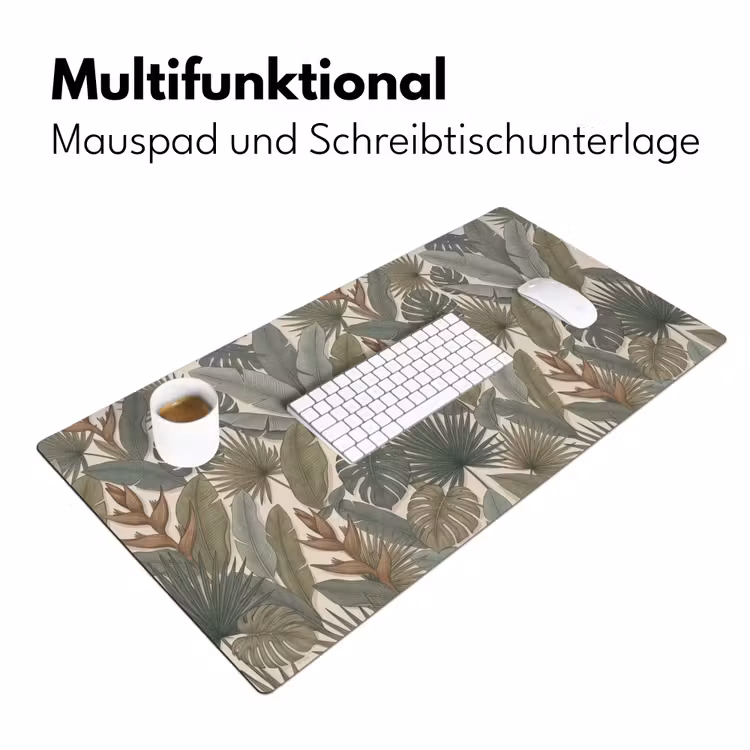 Planten - Tropisch - Natuur - Illustratie - Groen Muismat XXL klein -ysfeer4_duits