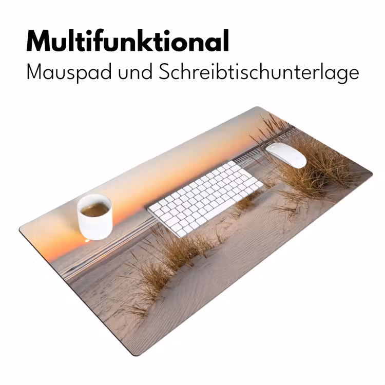 Pier - Zonsondergang - Strand Muismat XXL klein -ysfeer4_duits