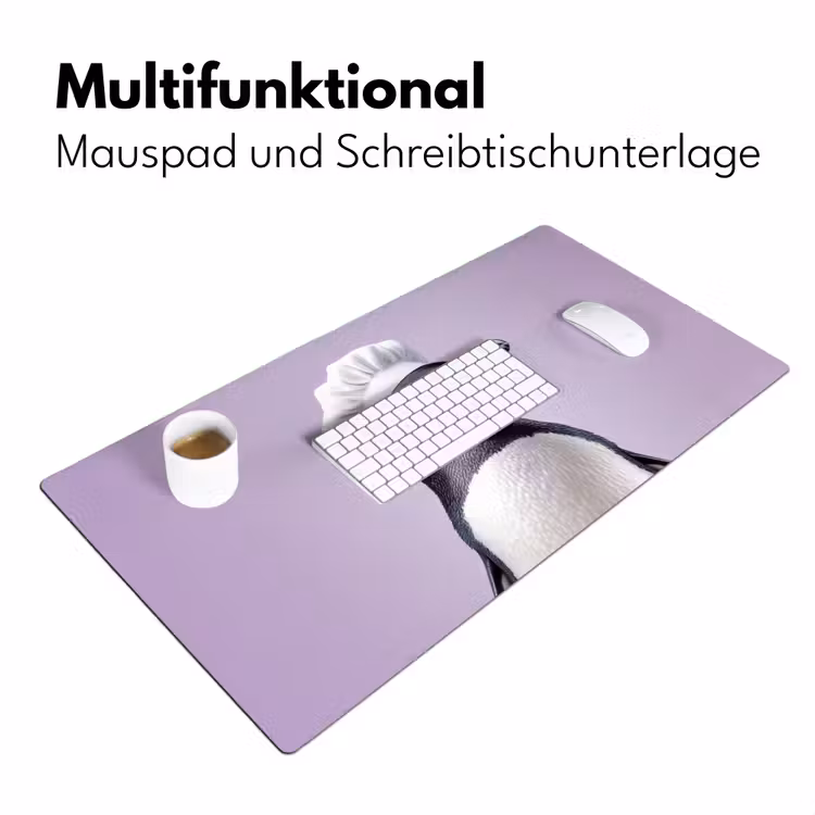 Pinguïn - Koksmuts - Lief - Paars Muismat XXL klein -ysfeer4_duits