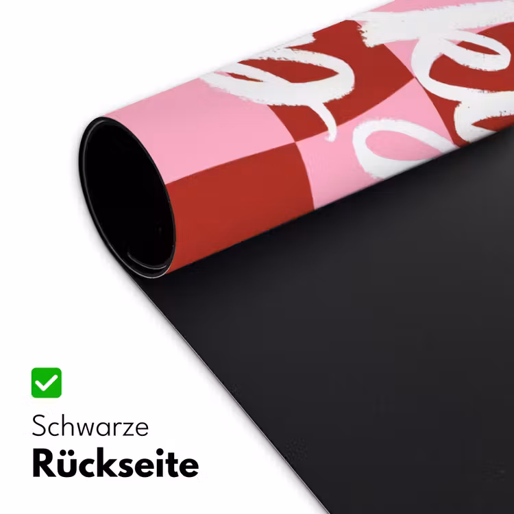 Pinky up - Geblokt - Bordeauxrood Muismat XXL klein -ysfeer2_duits