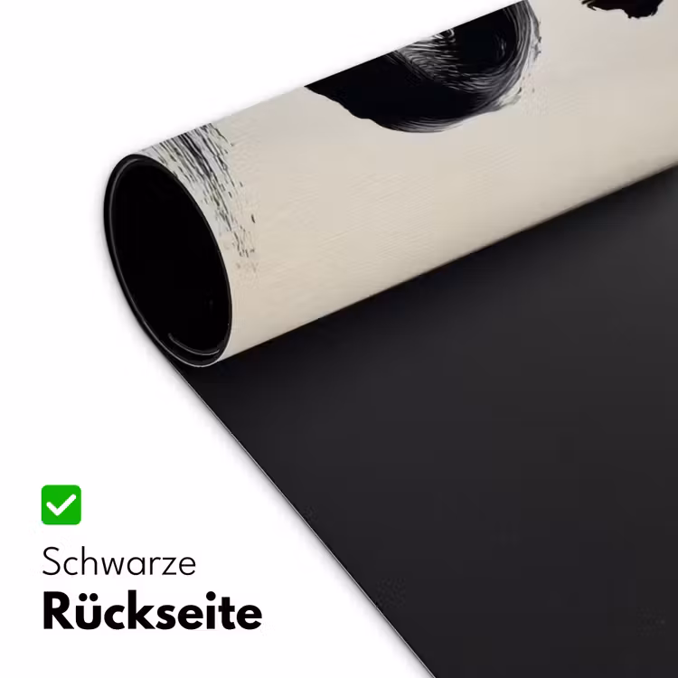 Penseelstreek - Zwart - Minimalistisch Muismat XXL klein -ysfeer2_duits