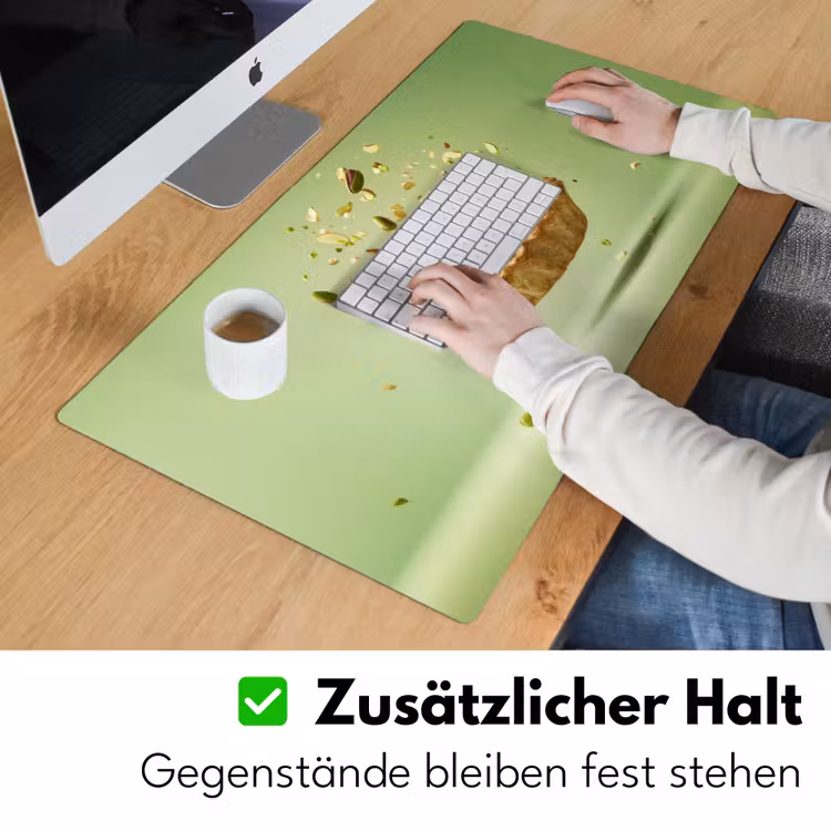 Pistache - Taart - Noten - Eten Muismat XXL klein -ysfeer3_duits
