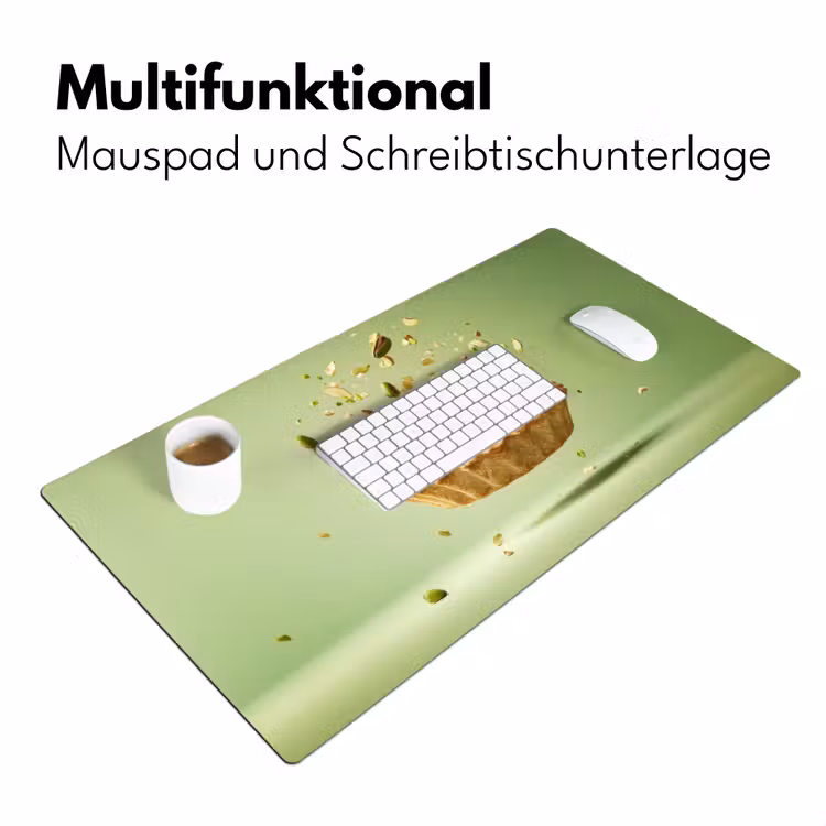 Pistache - Taart - Noten - Eten Muismat XXL klein -ysfeer4_duits