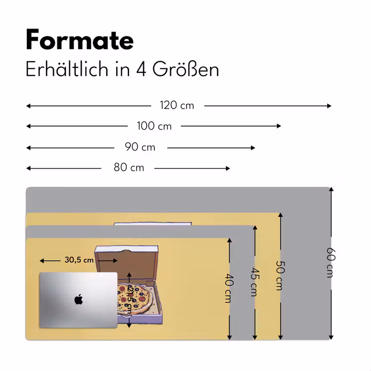 Pizza - Doos - Salami - Illustratie Muismat XXL klein -ysfeer5_duits