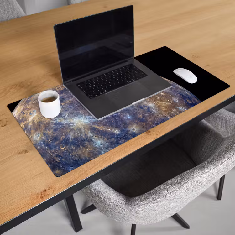 Schreibtischunterlage - Planet – Krater – Weltraum - Planeet - Kraters - Ruimte Muismat XXL klein