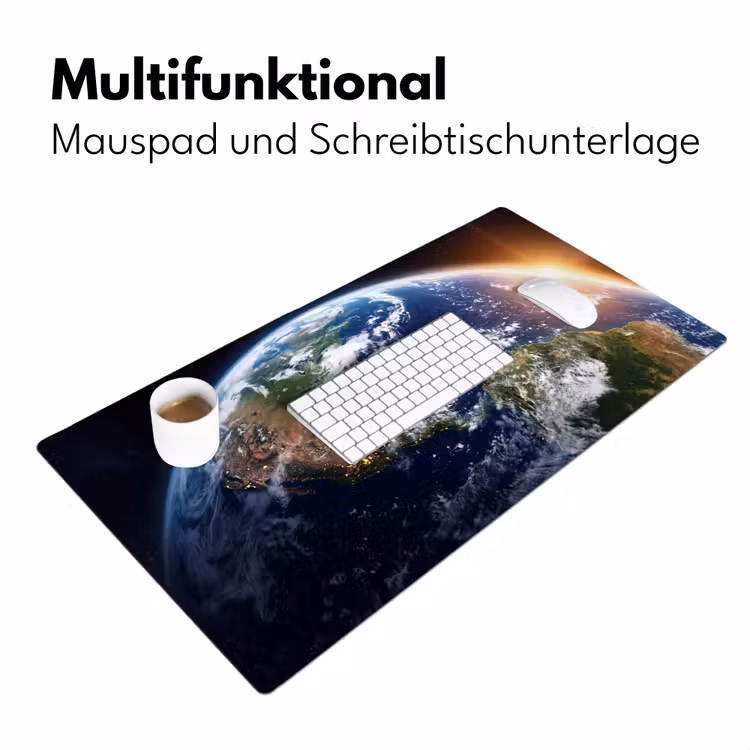 Schreibtischunterlage - Planet – Weltraum – Kosmos - Planeet - Ruimte - Kosmos Muismat XXL klein