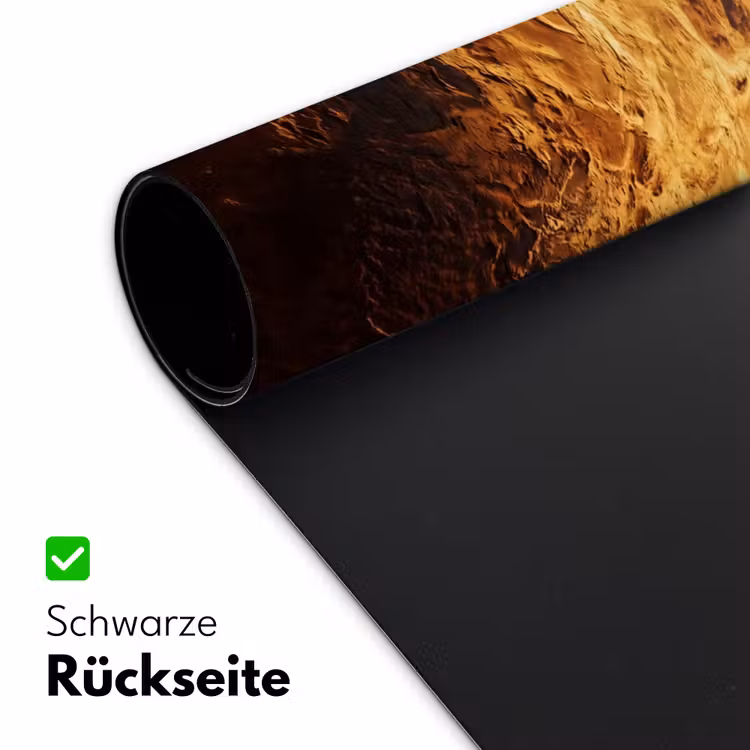 Schreibtischunterlage - Planet – Weltraum – Orange - Planeet - Ruimte - Oranje Muismat XXL klein