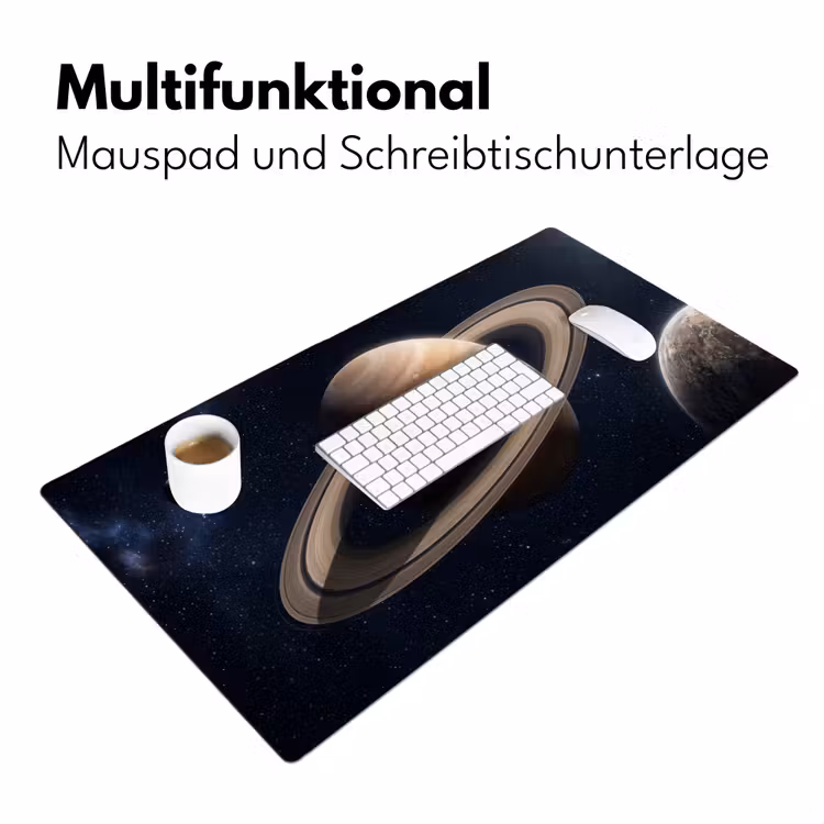 Planeten - Saturnus - Ruimte Muismat XXL klein -ysfeer4_duits