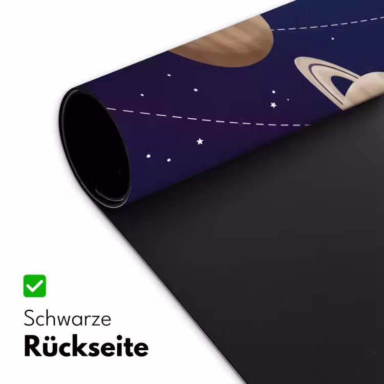 Planetenstelsel - Ruimte - Illustratie Muismat XXL klein -ysfeer2_duits