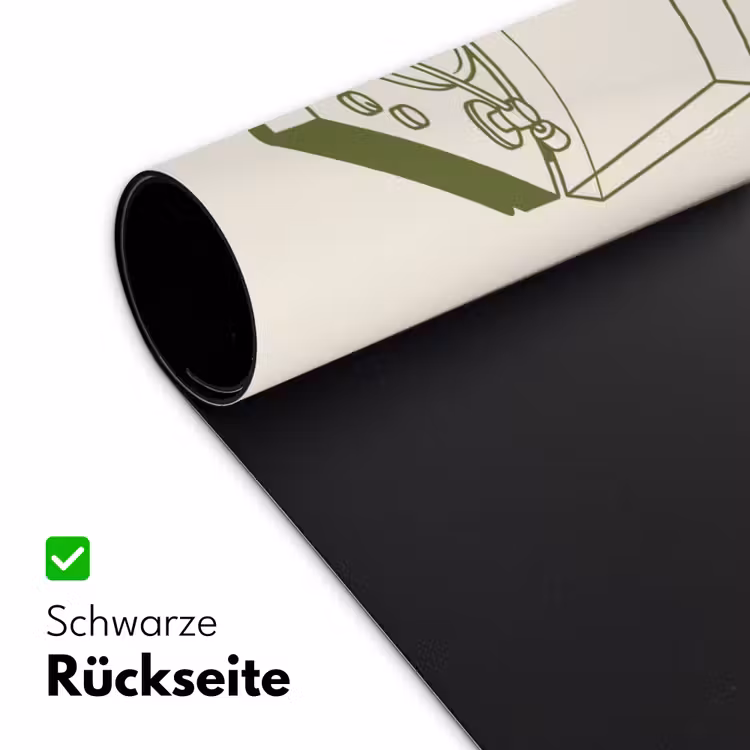 Schreibtischunterlage - Plattenspieler – Vinyl – Musik – Minimalistisch – Grün - Platenspeler - Vinyl - Muziek - Minimalistisch - Groen Muismat XXL klein