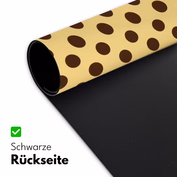 Polka Dot - Stippen - Retro - Geel - Bruin Muismat XXL klein 681 -ysfeer2_duits