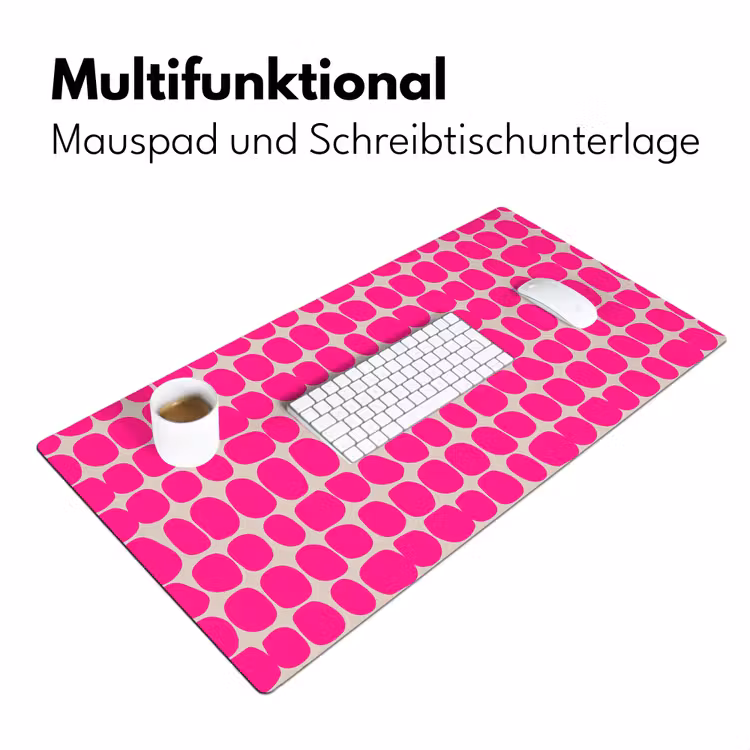Stippen - Patroon - Roze Muismat XXL klein 681 -ysfeer4_duits
