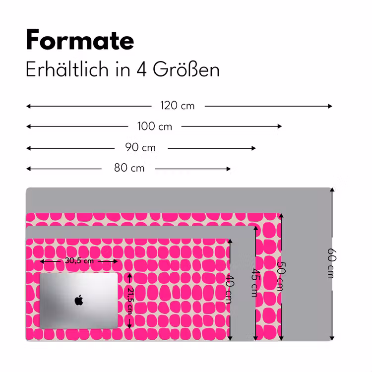 Stippen - Patroon - Roze Muismat XXL klein 681 -ysfeer5_duits