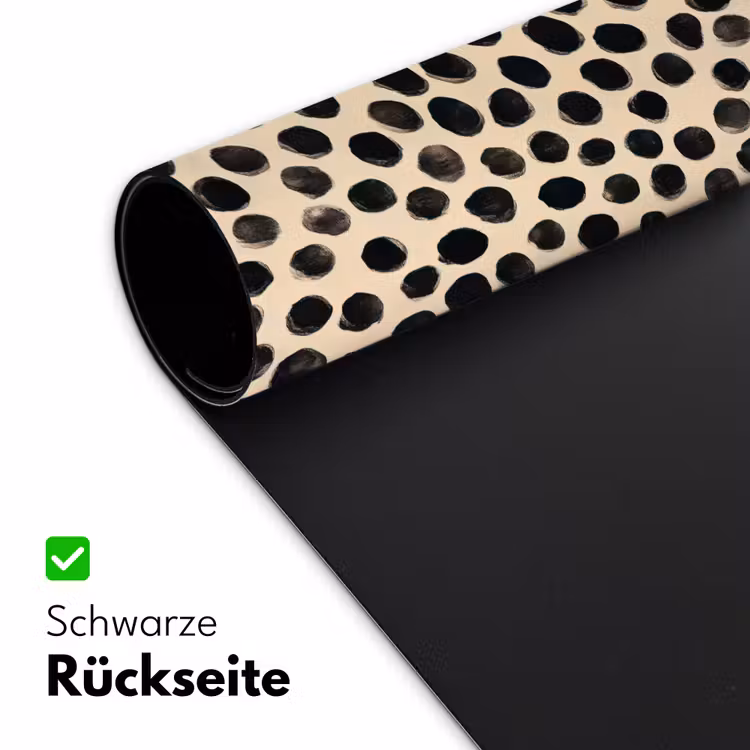 Stippen - Patroon - Zwart Muismat XXL klein 681 -ysfeer2_duits